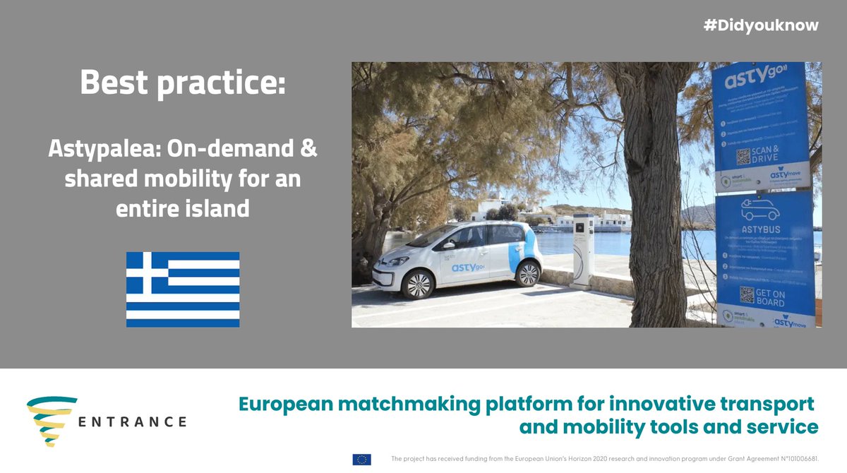 Astypalea transforms local transport with on-demand & shared #sustainablemobility🌿🚌

Introducing AstyGO & ASTYBUS to reduce congestion & emissions🚗⚡

Residents: get a 60€ yearly pass!🎟️

Read more here: bit.ly/42Ouw41

#greenfuture #electricvehicles 🌎🇬🇷