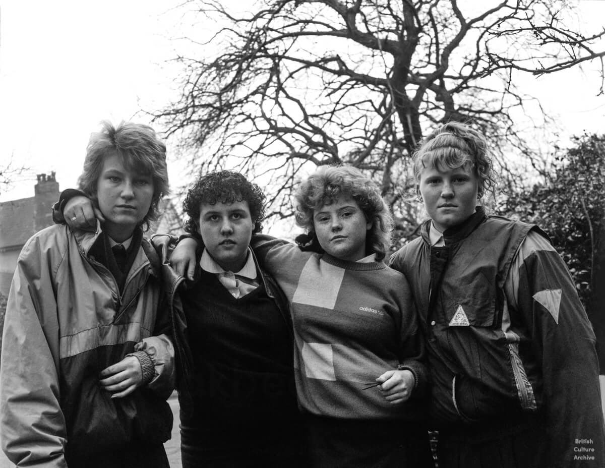 britcultarchive's tweet photo. Girls in Birkenhead, 1984. 

Photo © Ruth Toda-Nation. 

Feature: https://t.co/kL76bx1Ezm https://t.co/SQeE3zYrhX