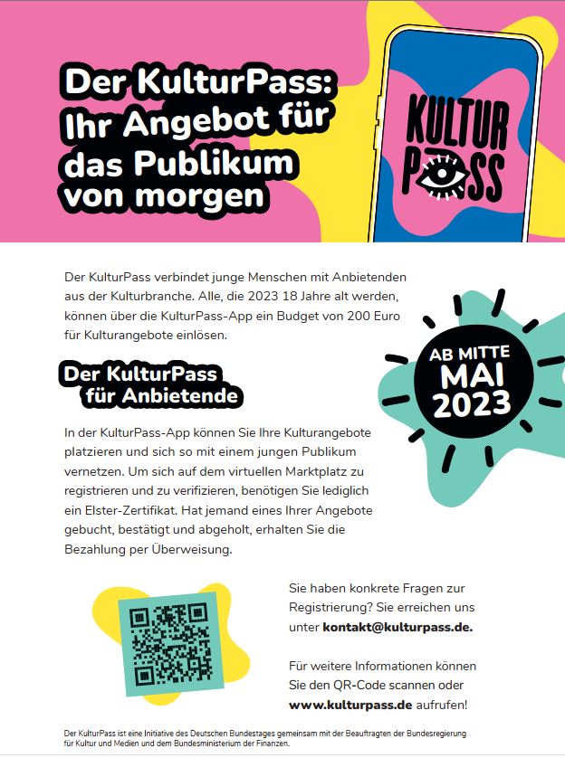 Lokale Kulturanbieter aus #Bocholt können sich ab sofort für #KulturPass registrieren. presse-service.de/data.aspx/stat…