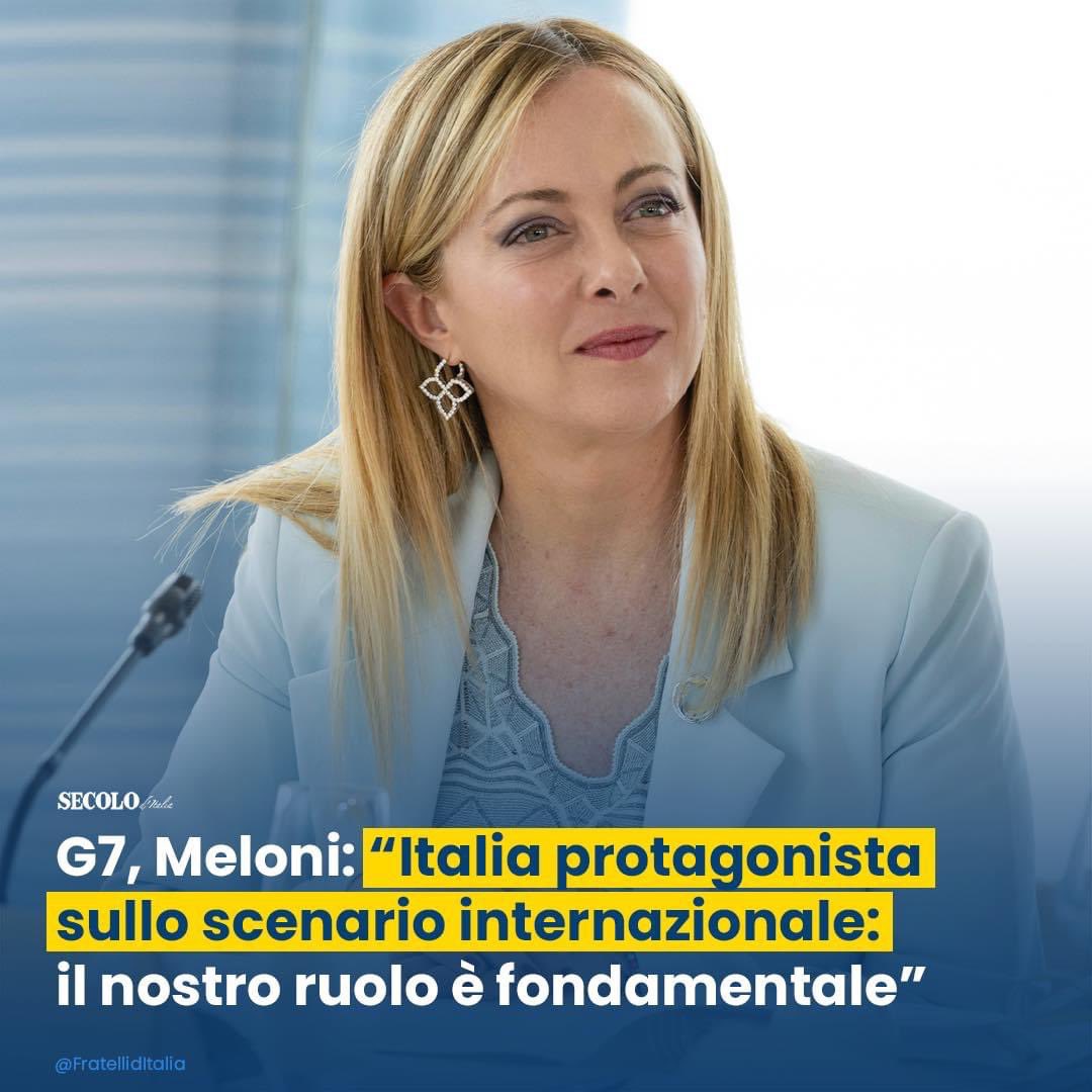🔵 Con @GiorgiaMeloni l’Italia riveste finalmente il ruolo che le spetta: protagonista nello scenario internazionale, pronta ad affrontare ogni sfida con credibilità e autorevolezza.
