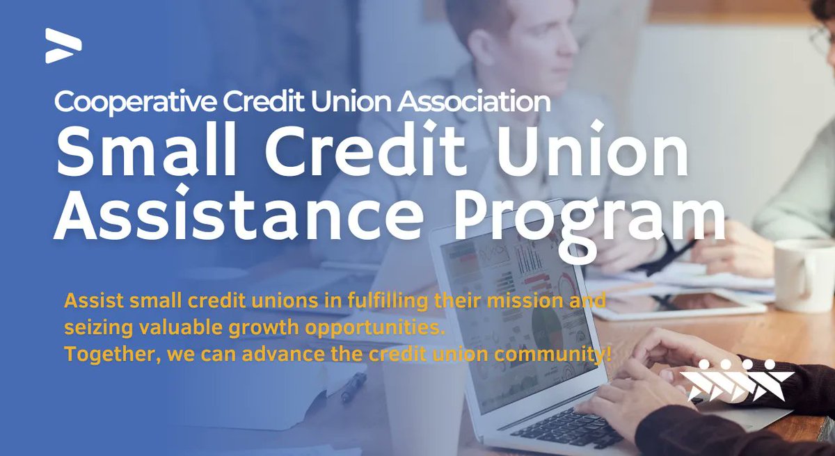 CooperativeCUA's tweet photo. CCUA’s #grant initiative provides small #creditunions with #financialassistance for general operating needs that will help to improve #memberservice. A small credit union, as defined by @TheNCUA is $100M asset and below.

More: https://t.co/xSk7Xze1HM. 
#strongertogether https://t.co/DPDVaRo5af