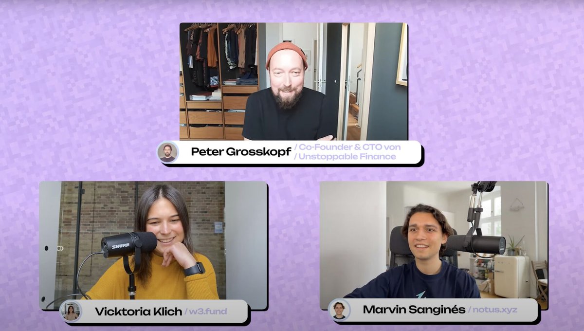 GMGM, Web3! 🌐☀️

This week, we had the great honor of speaking with DeFi's most wanted <a href="/Peterlih/">Peter Grosskopf</a> from <a href="/UltimateApp/">Ultimate Wallet</a> on our podcast.

Want to learn how to build a DeFi native crypto bank? 💼💰

Then check out the episode!👇🎧