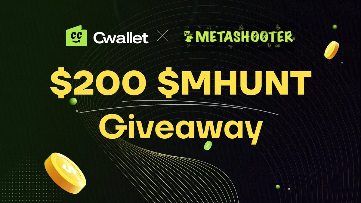 🎉GIVEAWAY ALERT🎉 #MetaShooter X @cctip_com X @TheFishverse Partnership with a special giveaway! 🎁$200 MHUNT Token Giveaway ⚡️Join Campaign: s.giveaway.com/11fs38c @Giveaway_HQ rewards b7dMc2O00i2 #giveaway #contest #win