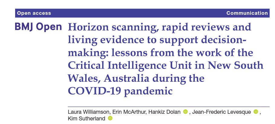 NSW Agency for Clinical Innovation (@nswaci) on Twitter photo A new paper from <a href="/BMJ_Open/">BMJ_Open</a> on rapid evidence synthesis methods during the COVID-19 pandemic has been published by <a href="/LauraRHolliday/">Laura Holliday</a> <a href="/Hankiz_D/">Hankiz</a> <a href="/jfredlevesque/">Jean-Frederic Levesque</a> <a href="/kimlsutherland3/">Kim Sutherland</a> You can read it now: bit.ly/3MDlUqn A new paper from <a href="/BMJ_Open/">BMJ_Open</a> on rapid evidence synthesis methods during the COVID-19 pandemic has been published by <a href="/LauraRHolliday/">Laura Holliday</a> <a href="/Hankiz_D/">Hankiz</a> <a href="/jfredlevesque/">Jean-Frederic Levesque</a> <a href="/kimlsutherland3/">Kim Sutherland</a> You can read it now: bit.ly/3MDlUqn