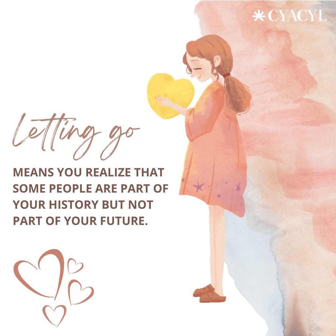 CYACYL's tweet photo. Letting go can be the hardest thing you will ever do. But sometimes it is necessary for your well-being￼. #cyacyl #lifelessons https://t.co/Z9YGOVr7ld
