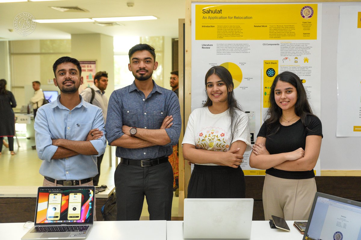 HabibUniversity's tweet photo. The outstanding projects by our #ComputerScience students from the #Classof2023 at #HabibUniversity's Final Year Project Showcase was a testament to their unwavering dedication, remarkable critical thinking & research skills.
#FYPShowcase #ShapingFutures https://t.co/kigcNIlViR