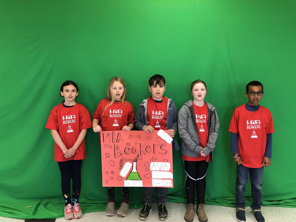 The Beakers yesterday before competing at the Science Olympics yesterday