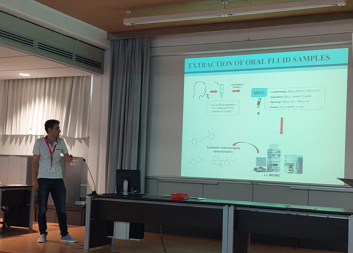 🔊A semiautomatic method for the determination of hallucinogens in oral fluids has been studied by #MiguelMuñoz 

#YRChem #PhD #Chemistry