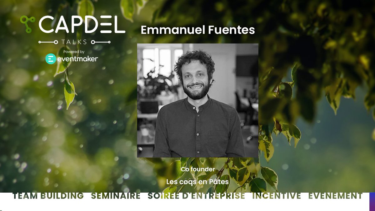 Nous sommes ravis d'accueillir <a href="/emmanuelfuentes/">Emmanuel Fuentes</a> comme intervenant de notre première édition des #capdeltalks qui se déroulera le 25 mai prochain. 

➡ lnkd.in/d7SzF2ea

#live #event #evenementielparis #eventplanning #developpementdurable #ecogeste #gogreen
#ecologique