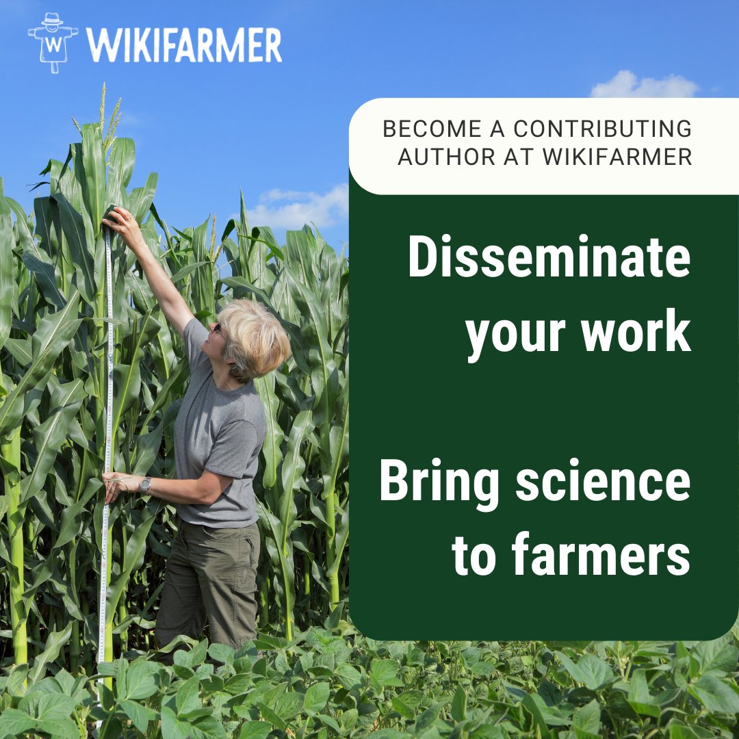 Wikifarmer Official (@wikifarmer_com) on Twitter photo Join our community and Become an #author at #Wikifarmer! 🖊️
If you want to become a Wikifarmer author, send us an email at stella@wikifarmer.com, or fill out the below form👇
wikifarmer.com/submit-an-arti…
#wikifarmerlibrary #wikifarmer #agriculture #farming #sustainability #education Join our community and Become an #author at #Wikifarmer! 🖊️
If you want to become a Wikifarmer author, send us an email at stella@wikifarmer.com, or fill out the below form👇
wikifarmer.com/submit-an-arti…
#wikifarmerlibrary #wikifarmer #agriculture #farming #sustainability #education