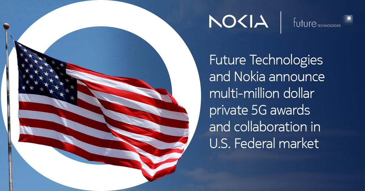 Nokia and our partner Future Technologies have been awarded several multi-year, multi-million-dollar contracts to provide #5G #privatewireless network solutions for labs and large network deployments throughout the U.S. Federal market. 

Find out more: nokia.ly/43blUo8