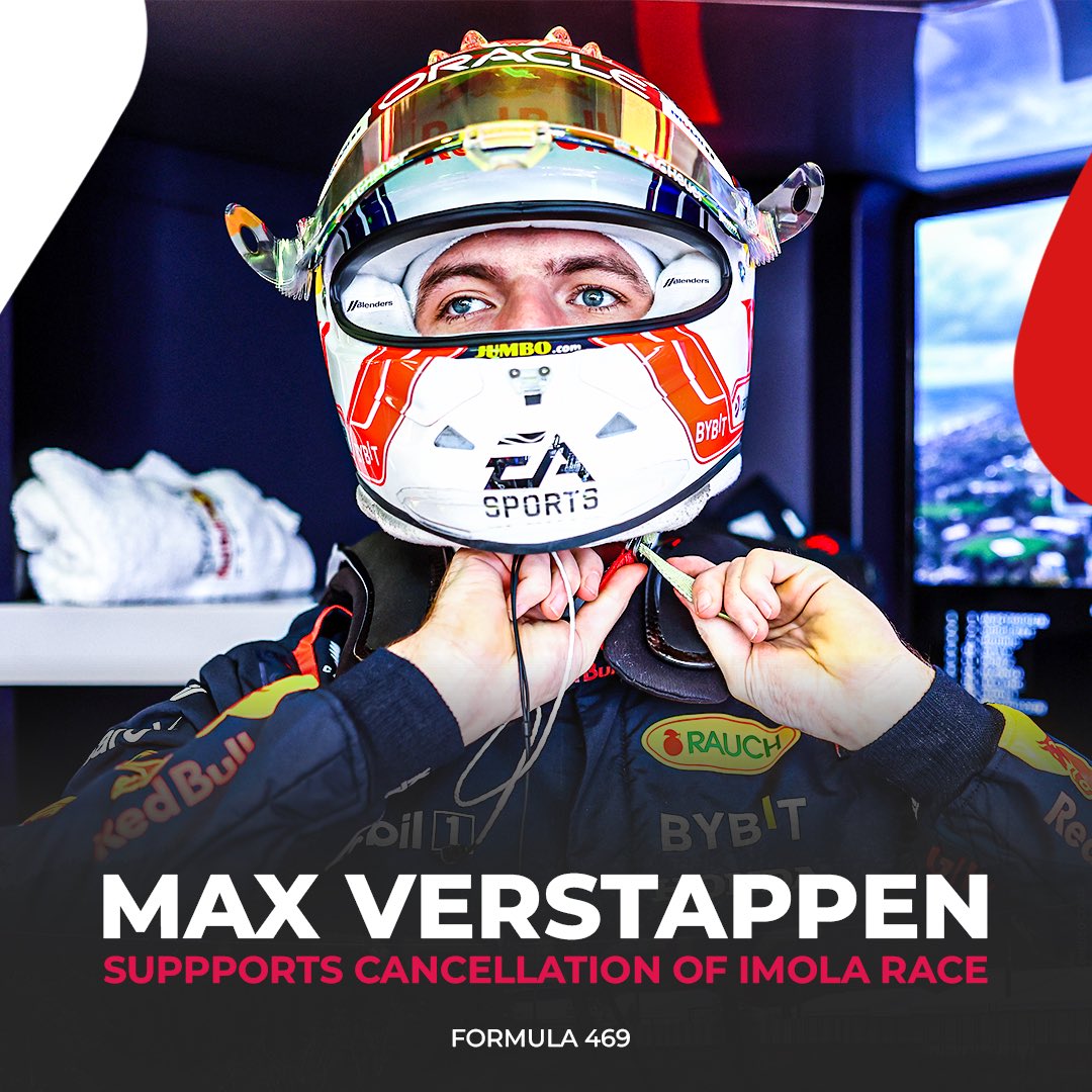 Formula469's tweet photo. Following the devastation caused by serious flooding in the Emilia-Romagna Grand Prix region in Italy, the race scheduled…Read…https://t.co/2ql2bF30gF
Source: de Telegraaf
#F1 #Formula1 #MaxVerstappen #MV01 #RedBull #RBRT #Honda #Racing #CarRacing #2TimeChampion #Formula469 https://t.co/IEqIlABOqC