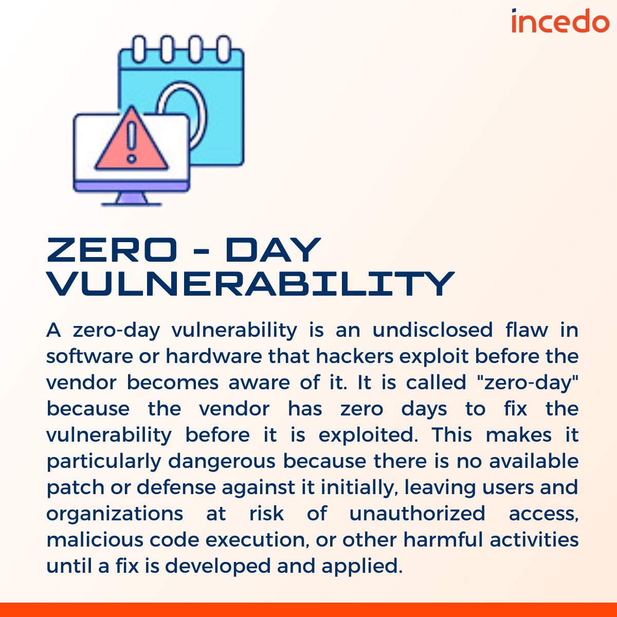 kumarrajeev_it's tweet photo. What is Zero-Day Vulnerability?  #cybersecurityterms
#Incedo #wininthedigitalage #cybersecurity  #besecure #becybersmart
@IncedoInc https://t.co/cIGOPRzLjL