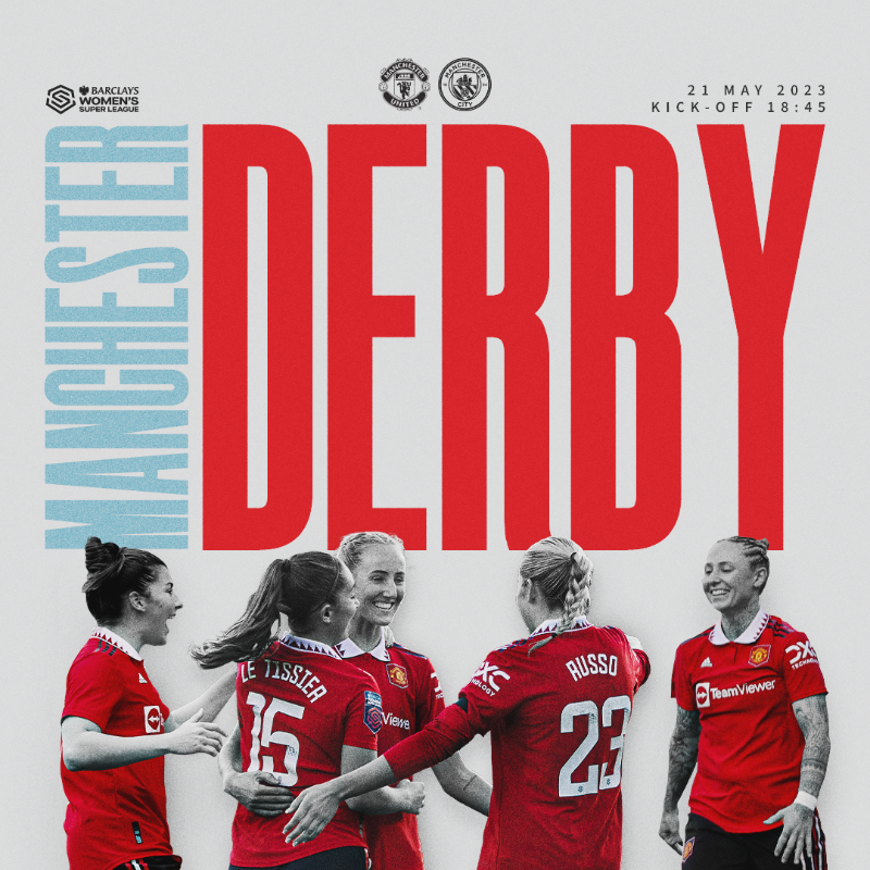 ManUtdWomen's tweet photo. It's the big one — derby day awaits 💪🔴

#MUWomen || #WSL
