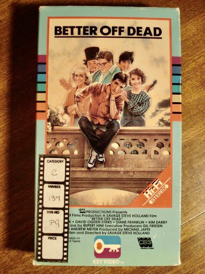 “Gee, I'm real sorry your mom blew up, Ricky.”

#vhs #videotape #vhstape #80s #80smovie #movie #betteroffdead #johncusack #curtisarmstrong #davidogdenstiers #kimdarby #dianefranklin #savagesteveholland #twodollars