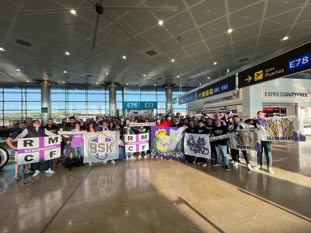 BerserkersRMCF's tweet photo. ¡¡¡Ya en Kaunas listos para darlo todo alentando a nuestro Real!!!

Que nadie dude que nos vamos a dejar el alma animando a nuestro equipo. 

#JuntosSomosMásFuertes
#AnimaAlReal
#AnimaConBSK
#BerserkersDeViaje https://t.co/cLwpjqd6LD