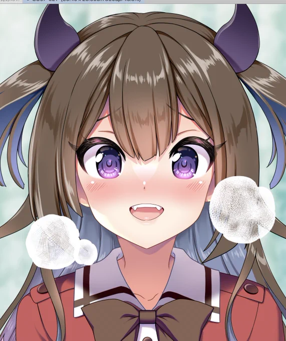 今描いてるCG集のヒロインちゃん センシティブになっちゃうのでお顔だけ…
