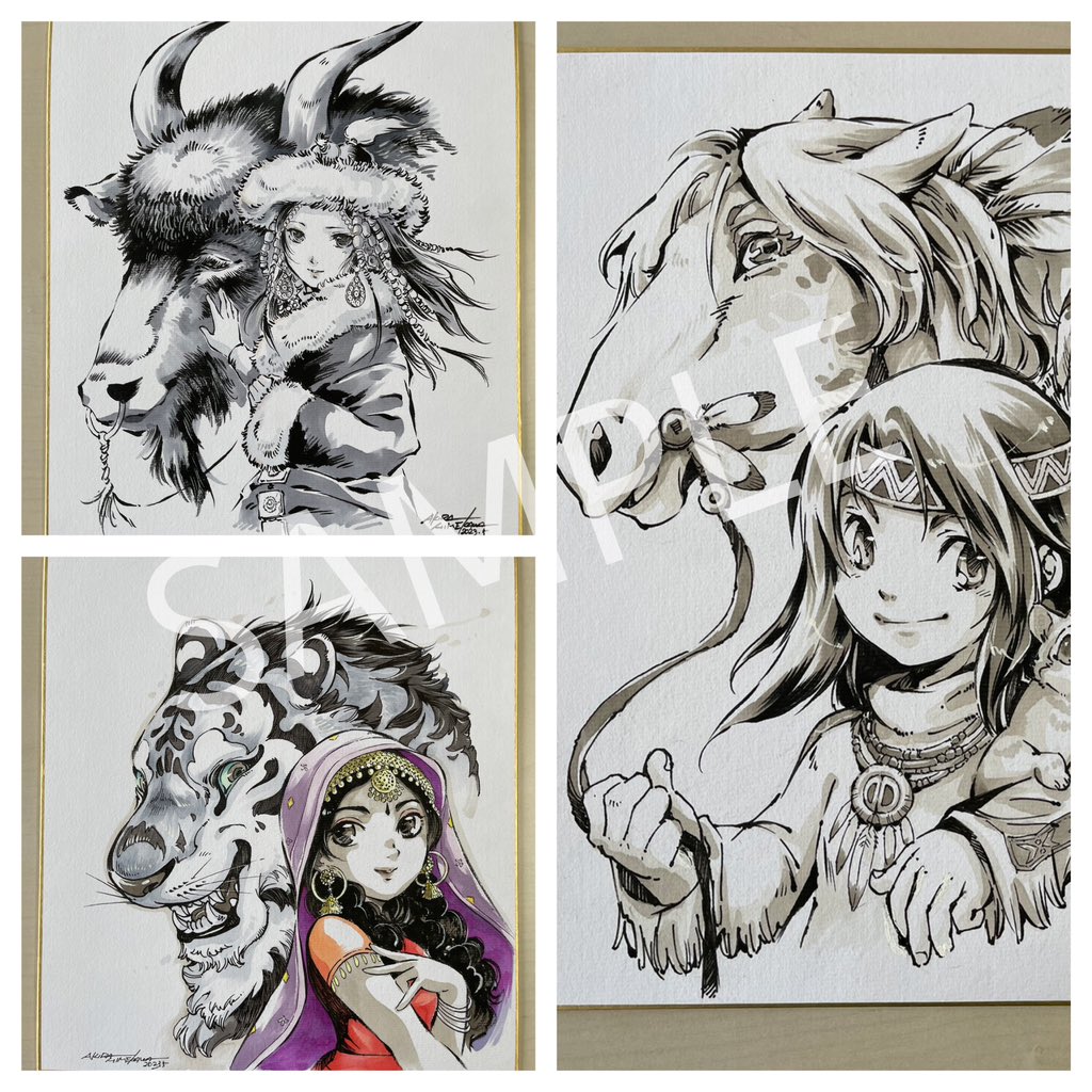 5/20-21Japan Comic Art Expo 2023 参加します!東京日本橋・錦商会館 5F-6番テーブル 明日はこちらの3枚+αを抽選で販売します。テーブルで申込券を配布→14時〆切→抽選→15時頃テーブルで発表の流れ あとは一日中何かしら描いていると思いますので覗きに来てみてください #ジャパコミ #姫川明輝