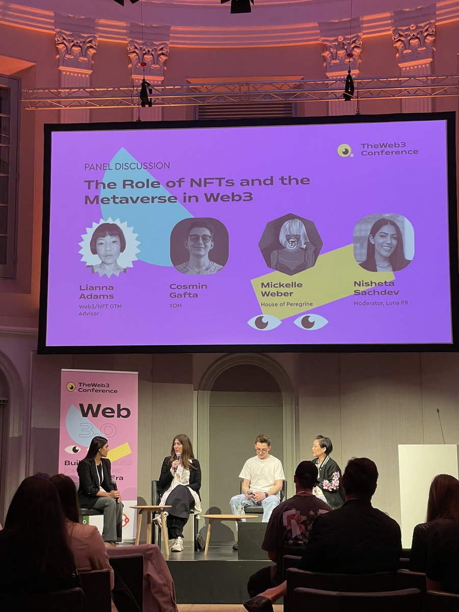 “The Role of NFTs and Metaverse in Web3” discussion by <a href="/MickelleWeber/">mickelle.eth @peregrine</a> <a href="/lala_adams27/">previously handle of Lianna Adams</a> <a href="/iamMEANiX/">Cosmin Gafta</a>  moderated by <a href="/nishoutofwater/">Dr. Nish Sachdev 🇨🇾🇺🇸🇦🇪</a> 💜 

Thank you, guys, for such an interesting conversation 👏🏼