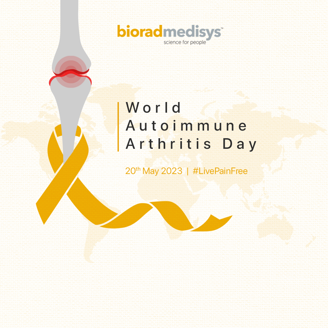 biorad_medisys's tweet photo. The pain of Rheumatoid arthritis can only be understood by those who have withstood it. Let’s help patients with #rheumatoidarthritis live a #painfree life this #WorldAutoimmuneArthritisDay
#LivePainFree
#biordamedisys #scienceforpeople #autoimmunedisease #arthritisawareness https://t.co/UXHTGxT9fA