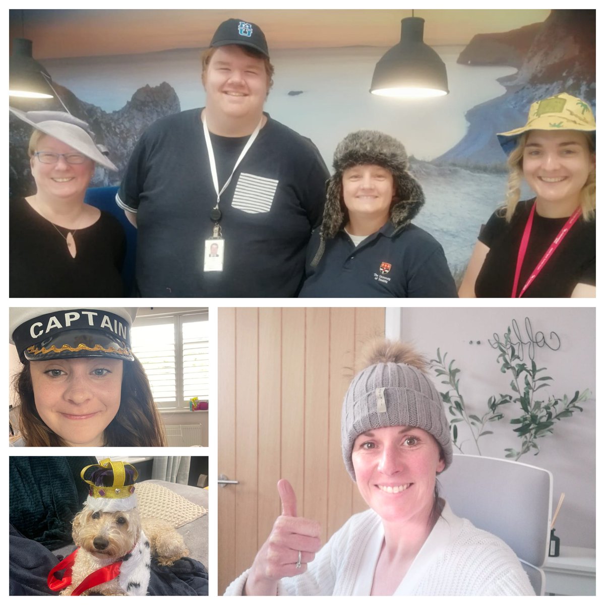 The <a href="/irwinmitchell/">Irwin Mitchell</a>  Serious Injury and MOD team in #Southampton wearing our #HatsForHeadway as part of #ABIweek! Some seriously good looking hats there😂...@lucypoulson_im 's doggo winning King of the H(e)a(r)ts though...
<a href="/HeadwayUK/">Headway - the brain injury association</a> <a href="/howard_ce/">Claire Howard</a> <a href="/JackLloyd14/">Jack Lloyd</a> <a href="/RuJo81/">Ruth Johnson</a>
@StephClark___