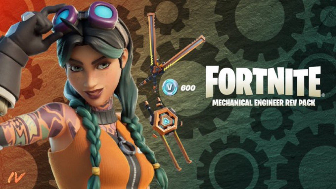 tcave0's tweet photo. 1x Mechanical engineer pack
Like + Retweet
Follow - @tcaveneverwins
w/notis ends at release
Good luck ๐
#CaveFam #Fortnite #fortnitegiveaway #FortniteChapter4Season2 https://t.co/5e0TX2Ki2k
