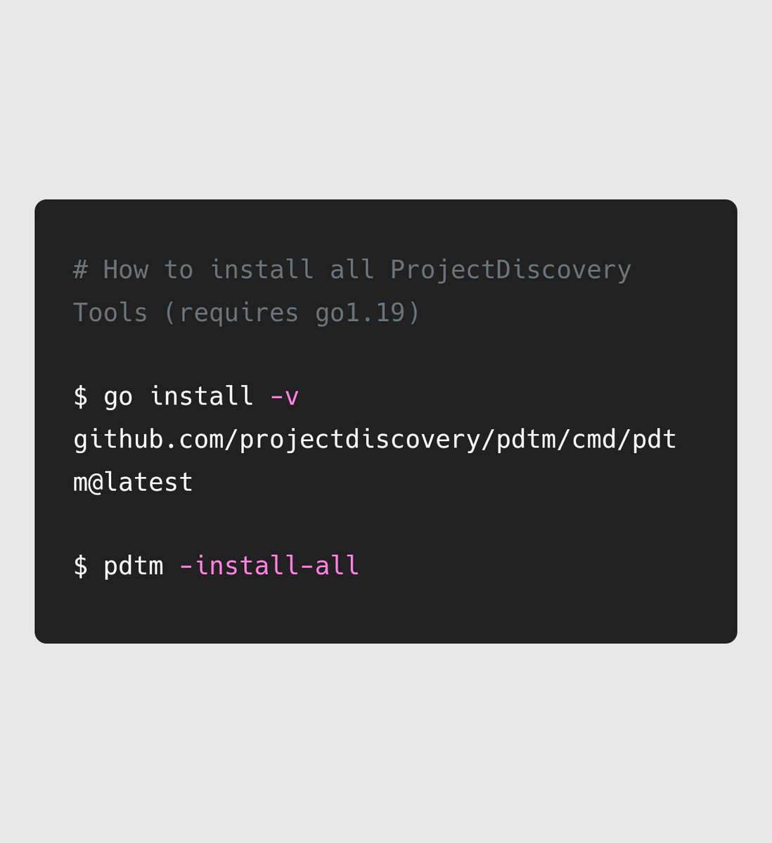 ReconOne_bk's tweet image. New Machine/VPS/VM? No problem. Here is how to install all ProjectDiscovery Tools 👇📦

#recon #BugBounty #bugbountytools #projectdiscovery #automation
