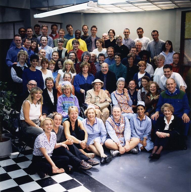 Victoria Wood would have been 70 today -and here she is at the wrap of #dinnerladies, just over 23 years ago. What a career, and what a legacy. #VictoriaWood