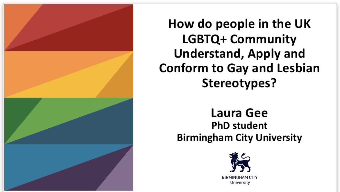 Presented my research this morning at The #uculgbt conference in Manchester. Some great speakers here today, looking forward to the rest of the day