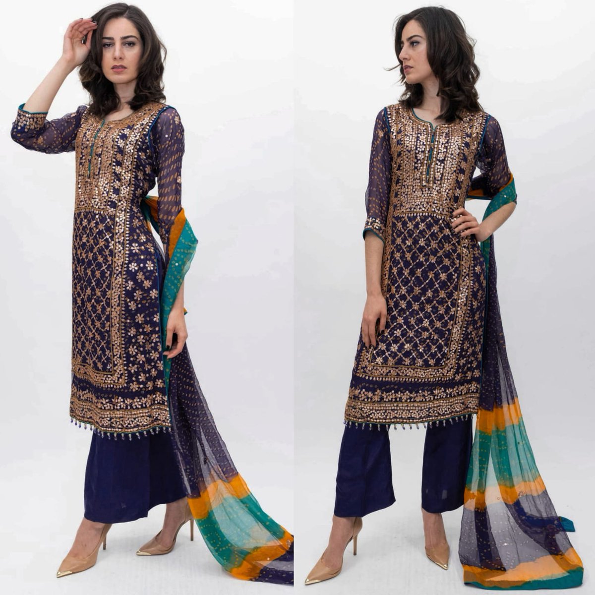 Inayafatima5's tweet photo. *🎊   Press Gota and Chunri  Work Suits Collection*
*2Piece Shirt &amp; Duppata*
*Fabric Pure Soft Bamber Chiffon*
*Treditional Chunri &amp; gota Suits will enhance your prestige*
*Price Rs 3850* 📌
Dc 150
#inaya_boutique_center
#COD
#For_Orders 
#WHATTSAPP 
0314 6357358 https://t.co/Nk1me829EA