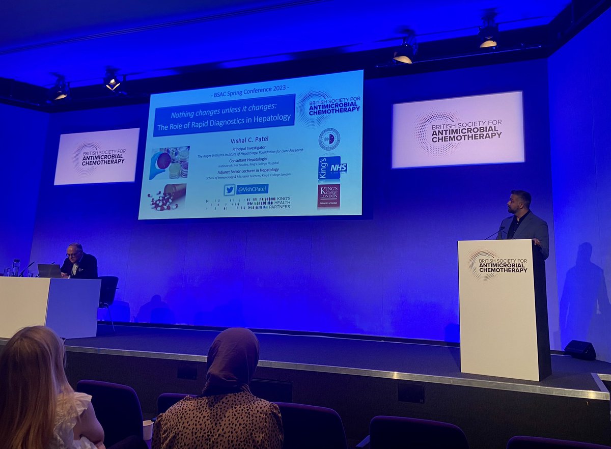 Earlier today at the #BSACSpring2023 conference; ‘Nothing changes unless it changes: The Role of Rapid Diagnostics in Hepatology’ 🧬 🧫 @DrVishalCPatel @Inst_of_Hep @BSACandJAC #AMR #RapidInfectionDiagnostics #LiverDisease