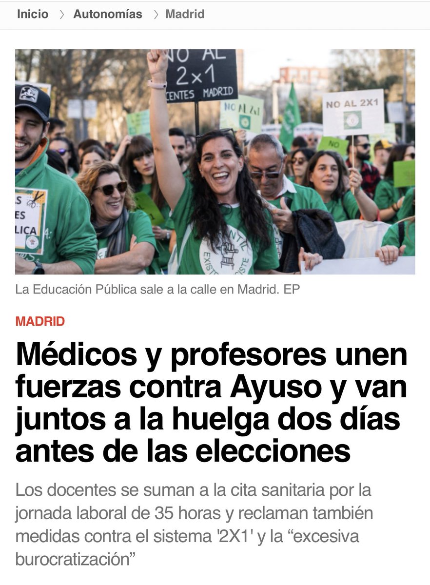 Soy_Aitana_'s tweet photo. Con vosotros y apoyo total Médicos y Profesores para la huelga del 26👏
Convencida q el 28 no votareis Ayuso.
Animos, Fuerza q Madrid os necesita💪
https://t.co/o4hQkQAsM4 https://t.co/IGMTXkOQSA