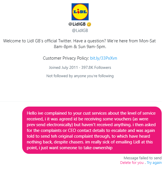 Adz37's tweet photo. @LidlGB still get the same error but ill attach here https://t.co/5AtifoZ7LA