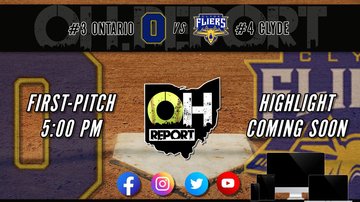 OH.Report (@oh_report) on Twitter photo The D2 Willard District Final between #3 <a href="/OntSoftball/">Ontario Softball</a> and #4 <a href="/cgsathletics/">Clyde-Green Springs Athletics</a> kicks-off at 5:00 PM! 🥎
Travis Berardi will have score updates for you via Twitter, with a full highlight coming later tonight! The D2 Willard District Final between #3 <a href="/OntSoftball/">Ontario Softball</a> and #4 <a href="/cgsathletics/">Clyde-Green Springs Athletics</a> kicks-off at 5:00 PM! 🥎
Travis Berardi will have score updates for you via Twitter, with a full highlight coming later tonight!