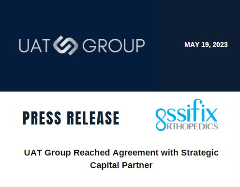 prism_mediawire's tweet photo. $UATG @UmbraAppliedTec UAT Group Reached Agreement with Strategic Capital Partner - Press Release: https://t.co/L0PIHku6vn PR Multimedia: https://t.co/ifUTLsifgX #OTC #OTCMarkets #StockMarket #UATGroup #UATBiotech #UATG #MedicalDevice #Orthopedic #Ossifix #Healthcare #McapMediaWire #PressRelease
