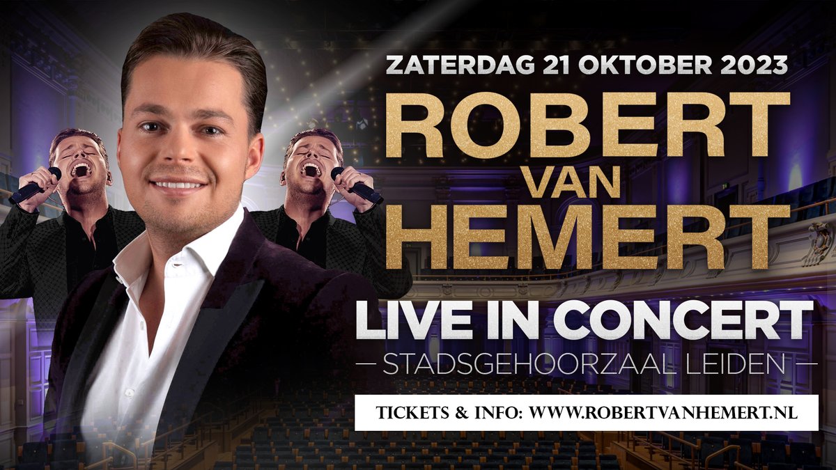 BAASboekingen's tweet photo. Mooi nieuws van Robert Van Hemert! Niet alleen lanceert hij vandaag zijn nieuwe zomerse single 'Zoet, Zout, Zuur', hij heeft ook zijn eigen concert aangekondigd!
Op 21 oktober staat hij in de Stadsgehoorzaal Leiden. Tickets via: https://t.co/IypXDYtNE5 https://t.co/dPykqNxRiX