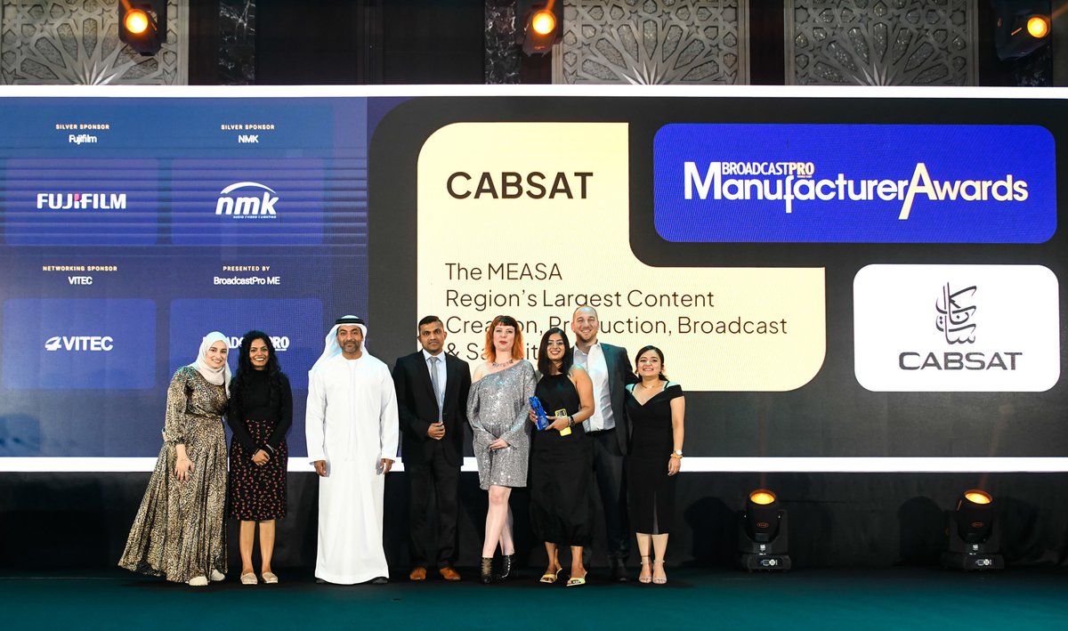 CABSATofficial's tweet image. Look back to a night of celebrating excellence in the broadcast industry with #CABSAT and BroadcastPro ME! 🏆✨

During the Manufacturers Awards, we recognized the exceptional achievements of key players in the industry and applauded their creativity, and unwavering dedication.