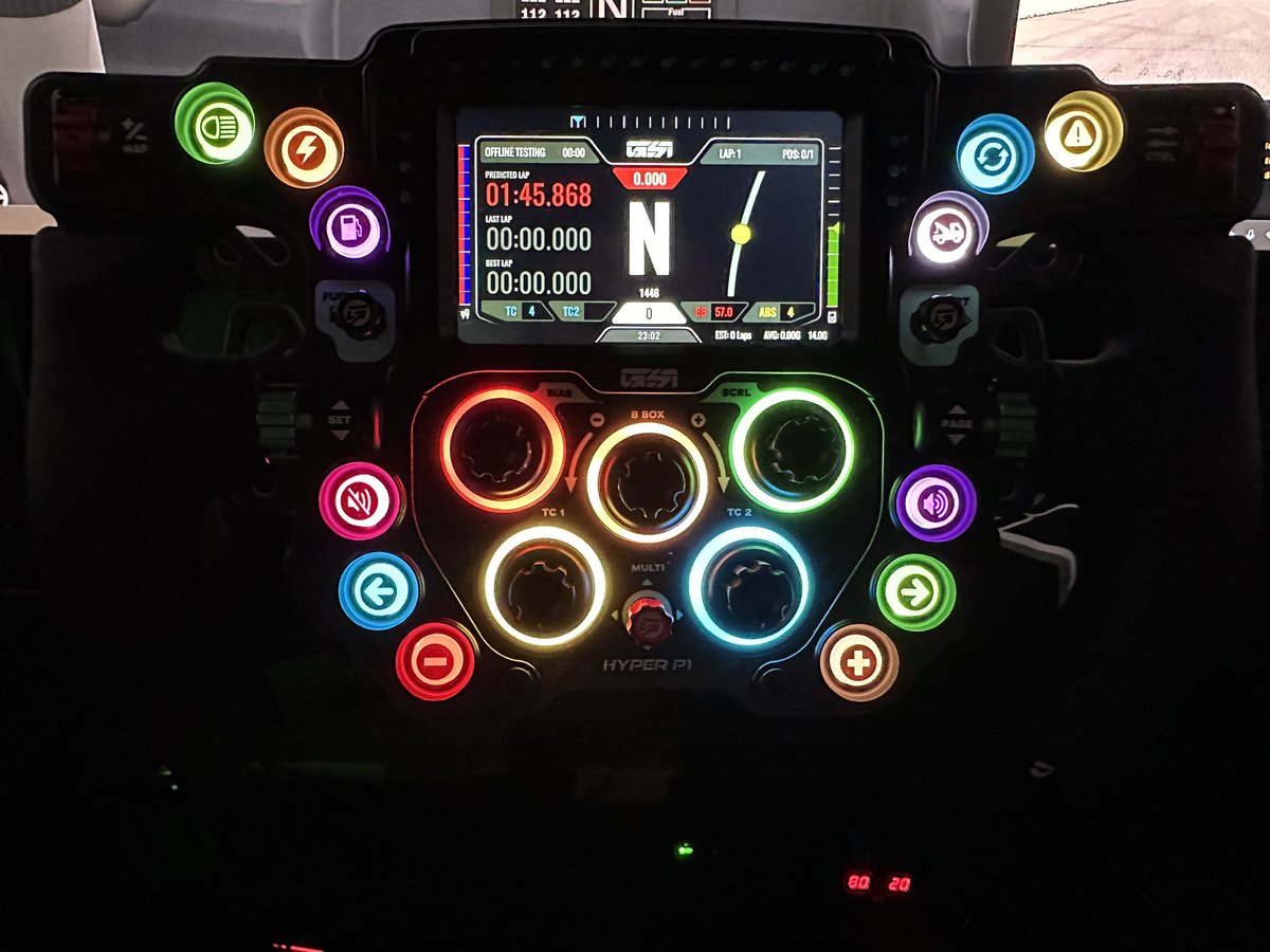 The GSI Hyper P1, the magic in the darkness. A unique experience to say the least! 😎 You can also find the new Hyper P1 dash in this photo on our website and discord as a free download. #simracing