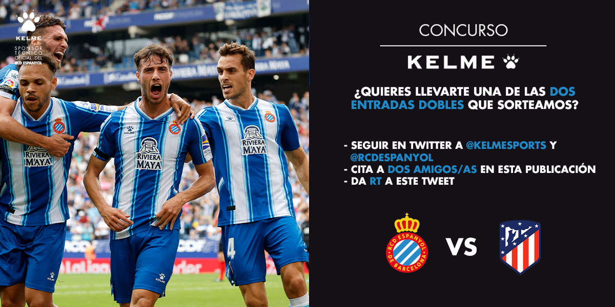 Kelmesports's tweet photo. ⚪️𝙎𝙊𝙍𝙏𝙀𝙊🔵

𝘿𝙤𝙨 𝙚𝙣𝙩𝙧𝙖𝙙𝙖𝙨 𝙙𝙤𝙗𝙡𝙚𝙨: RCD Espanyol - Atlético de Madrid ⚽️ 

➡️ Seguir a @Kelmesports y @RCDEspanyol
➡️ Haz RT   
➡️ Menciona a dos amigos/as. Cada comentario es una participación adicional.

Puedes participar hasta el MARTES a las 16:00⏱️ https://t.co/VWeXS24ClT