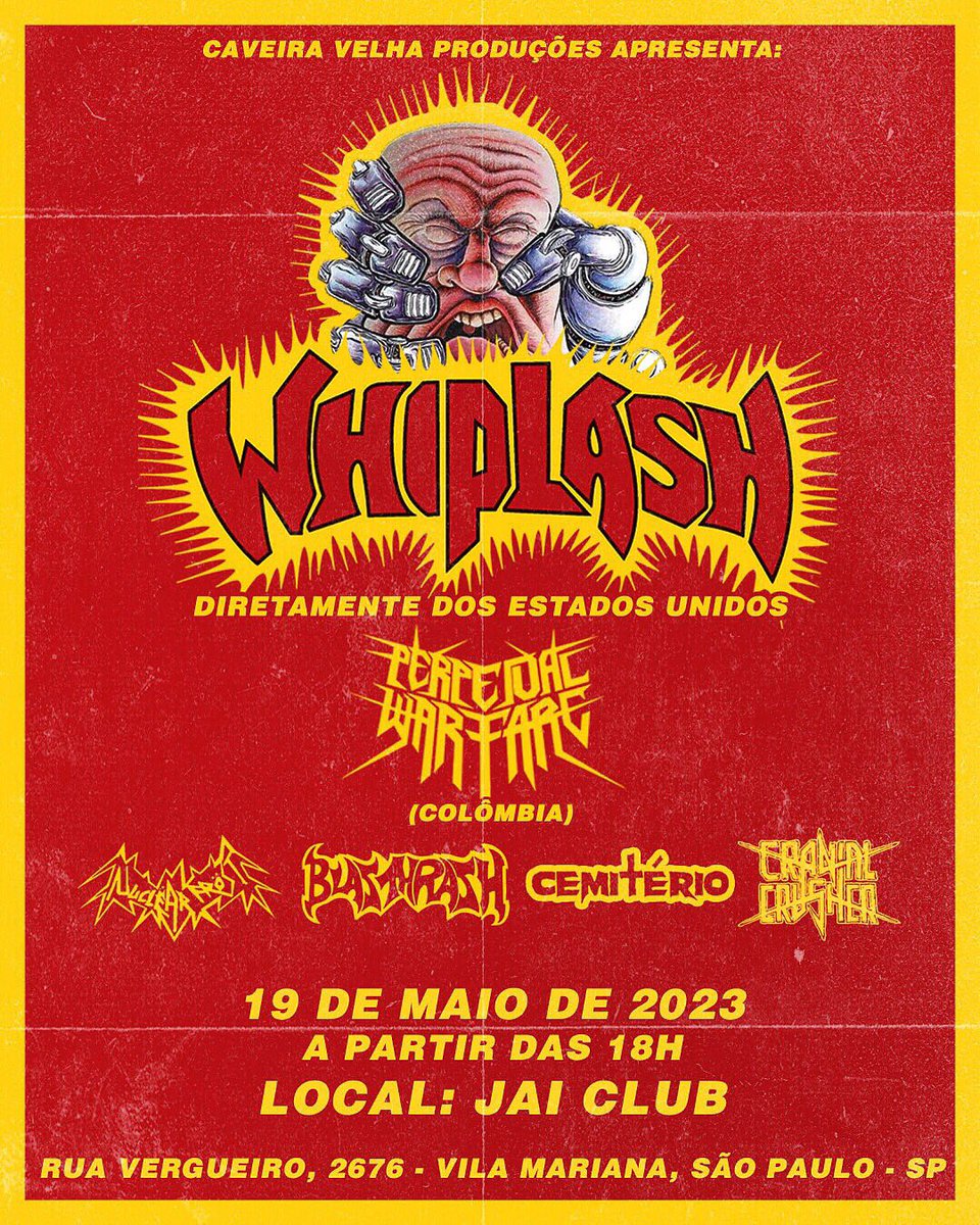 🔥É HOJE!!🔥

A partir das 18:00 Horas

18:30 Suck This Punch
19:15 Nuclear Frost
20:00 Cranial Crusher
20:45 Blasthrash
21:45 Cemiterio
22:45 Perpetual Warfare
00:00 Whiplash

Local: Jai Club
Endereço: Rua Vergueiro, 2676 - Vila Mariana, SP

#thrashmetal #metal #metalnacional