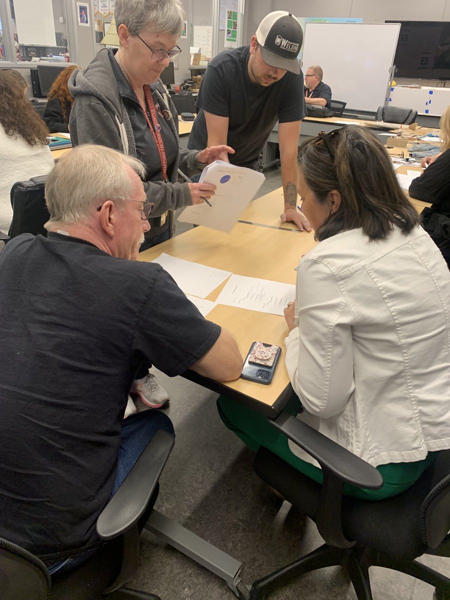 mconnor0629's tweet photo. Stafford faculty and staff reviewing Student Survey Results regarding school climate, student engagement, and school safety. #stcvt #vtcte #vted https://t.co/HMGAd3aQLv
