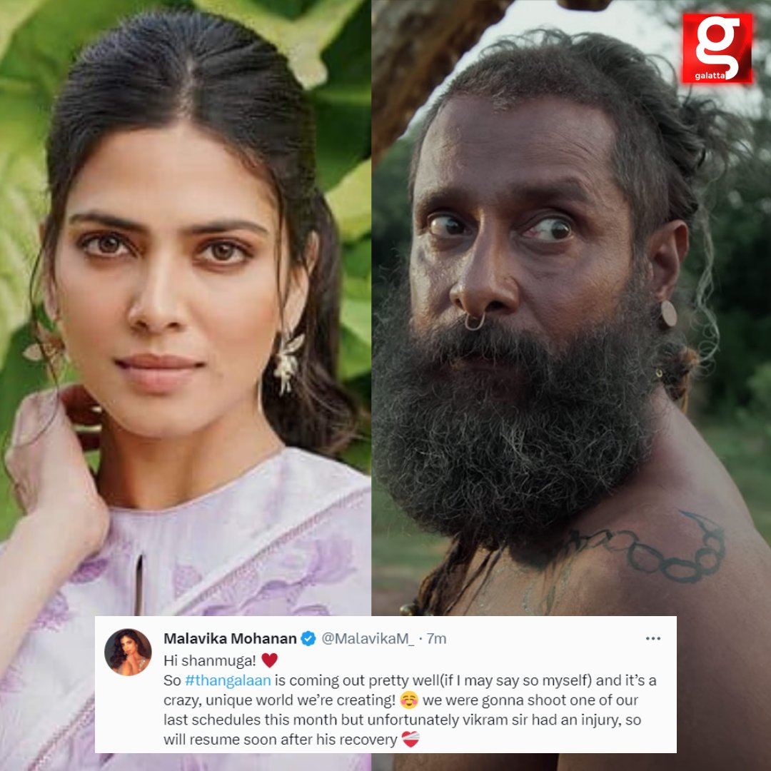 Thangalaan is coming out pretty well♥️ - @MalavikaM_ 

@chiyaan @beemji #MalavikaMohanan #Thangalaan #ChiyaanVikram #PaRanjith #Vikram #AskMalavika