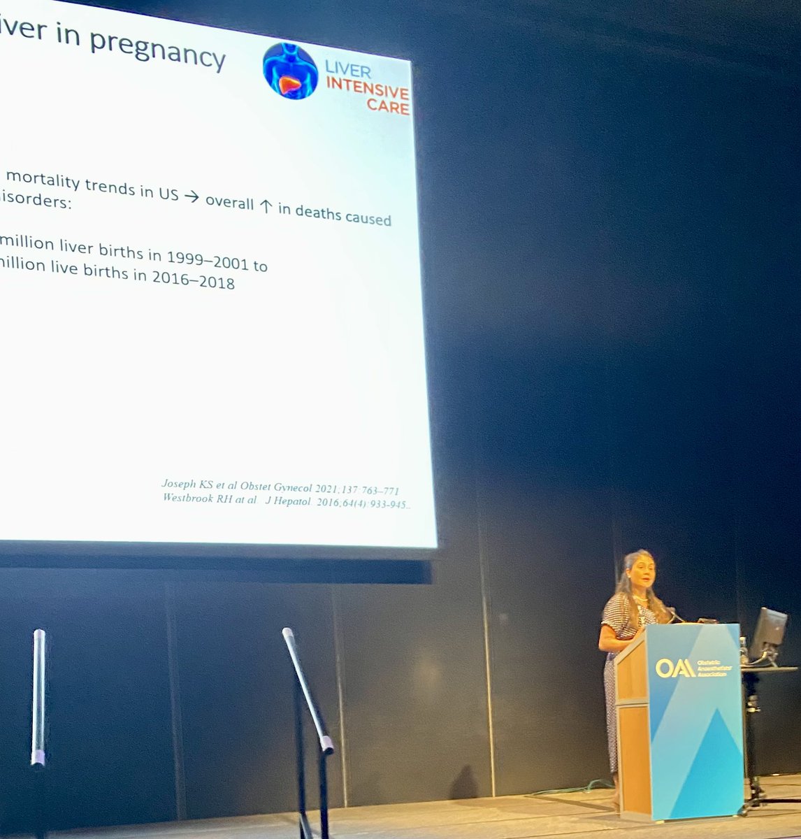 OAAinfo's tweet photo. #OAA23ASM being treated to high quality #maternalhealth education from national experts which continues with @TasPirani explaining liver disease and implications for #ONAnes https://t.co/YmKePeun2E
