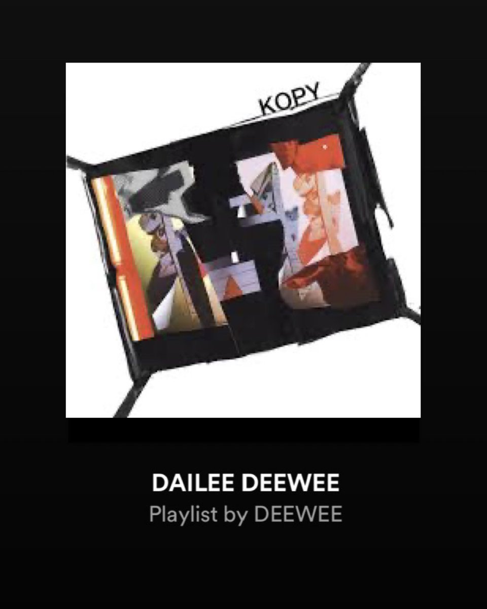 deeweestudio's tweet photo. #DAILEEDEEWEE
#Kopy #TAL

Follow DAILEE DEEWEE, our one-track playlist, on Spotify: https://t.co/u5Ms1X4E7E https://t.co/vPVw5o8ezq