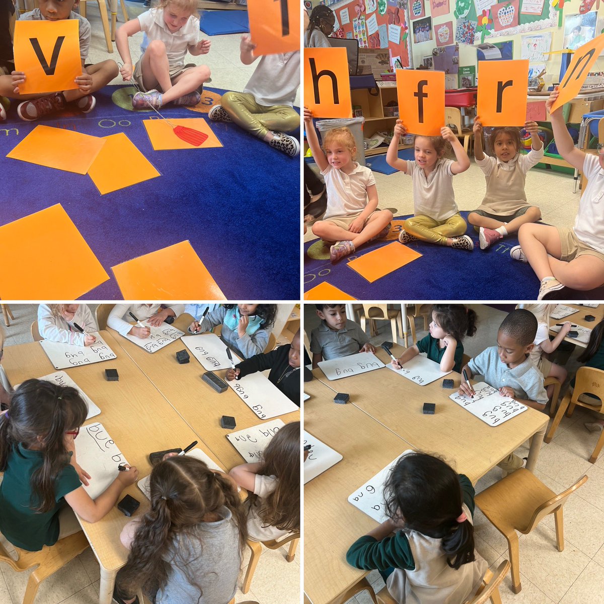 Great job swatting letters &amp; Sound and writing cvc words 😁👍