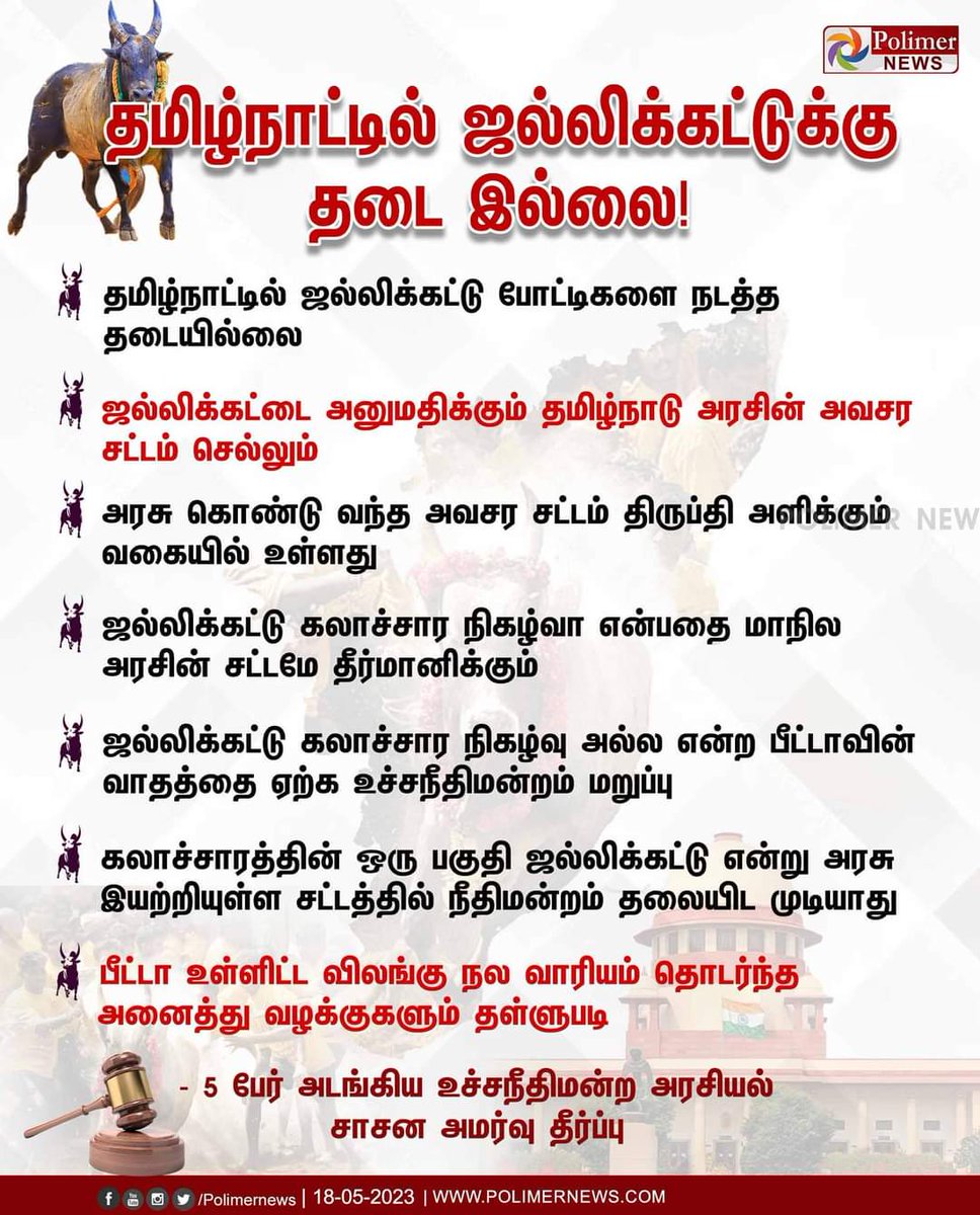 mohandreamer's tweet photo. இந்த ஜல்லிக்கட்டு தடையை உடைக்க ஏதோ ஒரு வகையில் காரணமாக இருந்ததற்கு மிகுந்த மகிழ்ச்சி.. சிறப்பான தீர்ப்பு 😍 https://t.co/oMgFYL3qM1