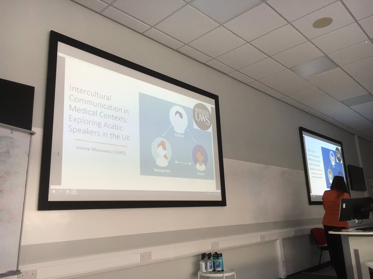 uwslanguages (@uwslanguages1) on Twitter photo Another lightning talk, this time from <a href="/ImeneMouss19958/">Imene Moussaoui</a> , about intercultural communication in medical contexts #STPRC Another lightning talk, this time from <a href="/ImeneMouss19958/">Imene Moussaoui</a> , about intercultural communication in medical contexts #STPRC