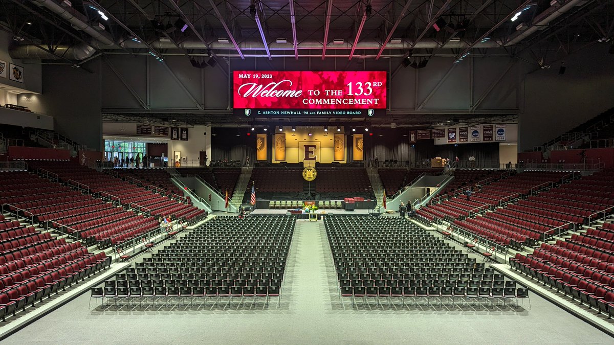 elonuniversity's tweet image. It’s a BIG day for #Elon23! More than 1,400 Elon students will become @ElonAlumni today. We're sure there will be plenty of big smiles as they cross the stage in Schar Center. It’s Commencement Day! #ElonGrad