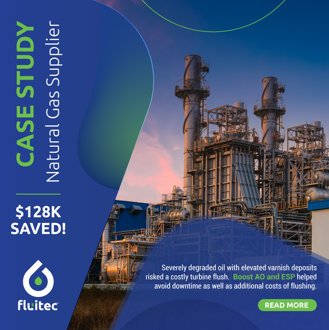 FluitecIntl's tweet photo. A natural gas supplier eliminated the need for flushing after using Boost VR and ESP.
They saved $128k annually!
https://t.co/vN252ZXgeQ
#fluitec #casestudy #varnish #fill4life #savings #addingvalue https://t.co/Bp9bUeg6vG