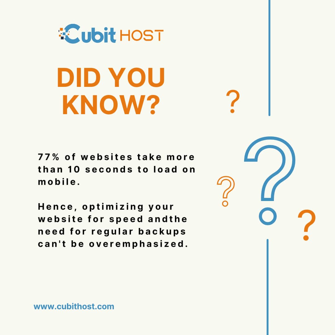 Cubithosting's tweet photo. TGIF! โก๏ธ Boost your online presence with lightning-fast loading times and seamless user experiences. Don't keep your visitors waiting! and get ready to speed into the weekend like a highpower car! โฉโจ
#WebsiteSpeed #FastLoadTimes #TGIFriday #DigitalPerformance https://t.co/LM4ZjWQfwa